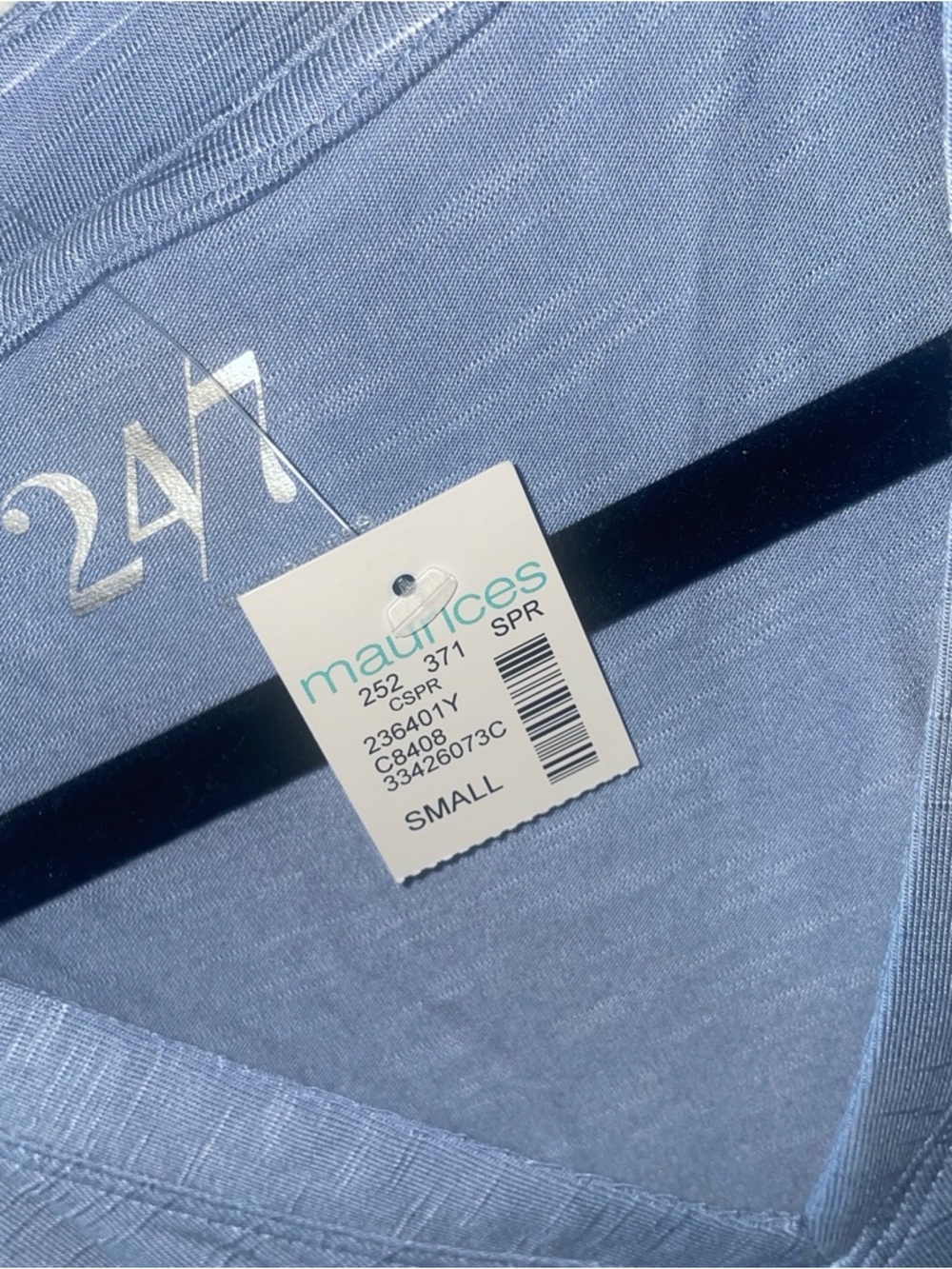 Maurices Light Blue V-Neck Tank Top - Picture 3 of 6